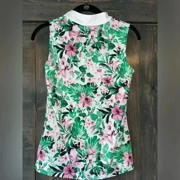 Tommy Bahama Tropical Floral Tank Top UPF 50 Quick Dry Active Wear, Golf,  D9 - Picture 2 of 5